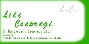 lili csepregi business card